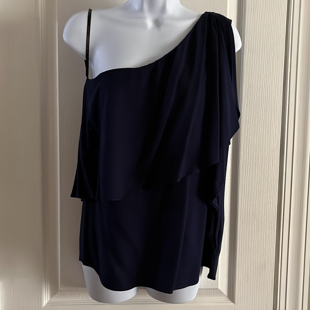 Navy- Ella Moss Stella One Shoulder Blouse